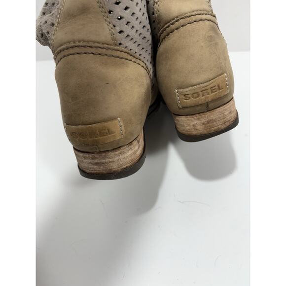 Sorel Sage Womens Size 6 37 Perf Leather Mid Calf Pull On Boots NL2167-977 - Picture 8 of 11